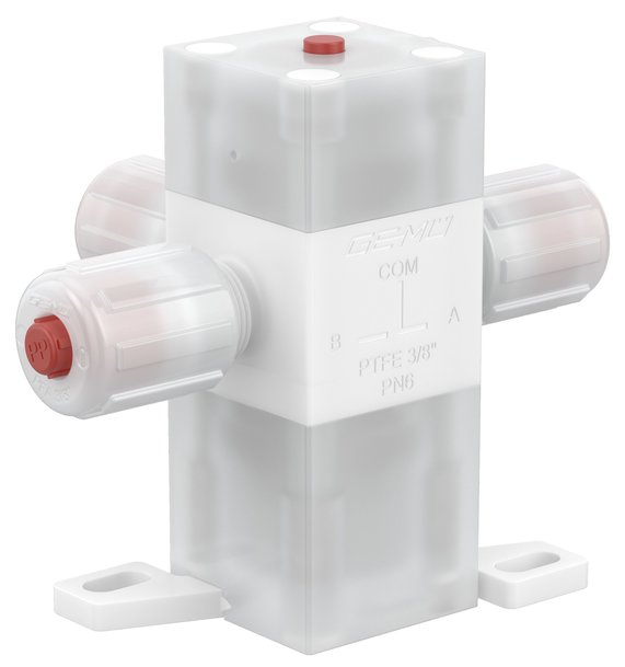 The first GEMÜ high purity 3/2-way diaphragm globe valve